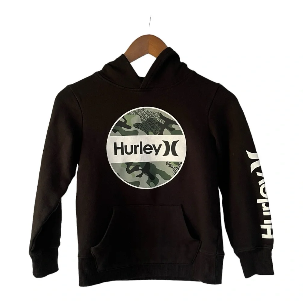 Hurley hoodie black and camouflage